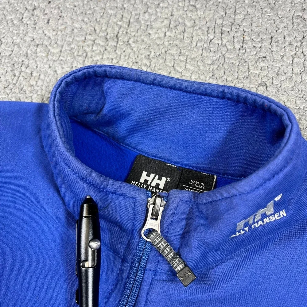 Helly Hansen Mens Blue Full Zip Softshell Fleece Lined Jacket Size Large L